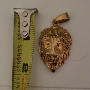 Gold Plated Lion Head Charm